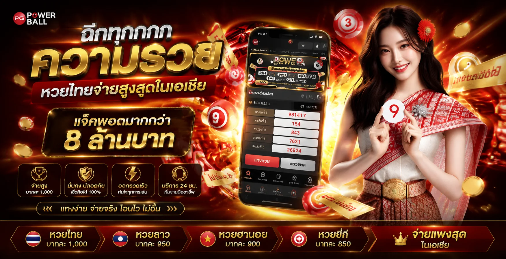หวยออนไลน์ SKYLINE369 แทงหวยทุกประเภท จ่ายจริง